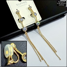 Сережки Xuping14К 10842 (9.5см) (кліпси)